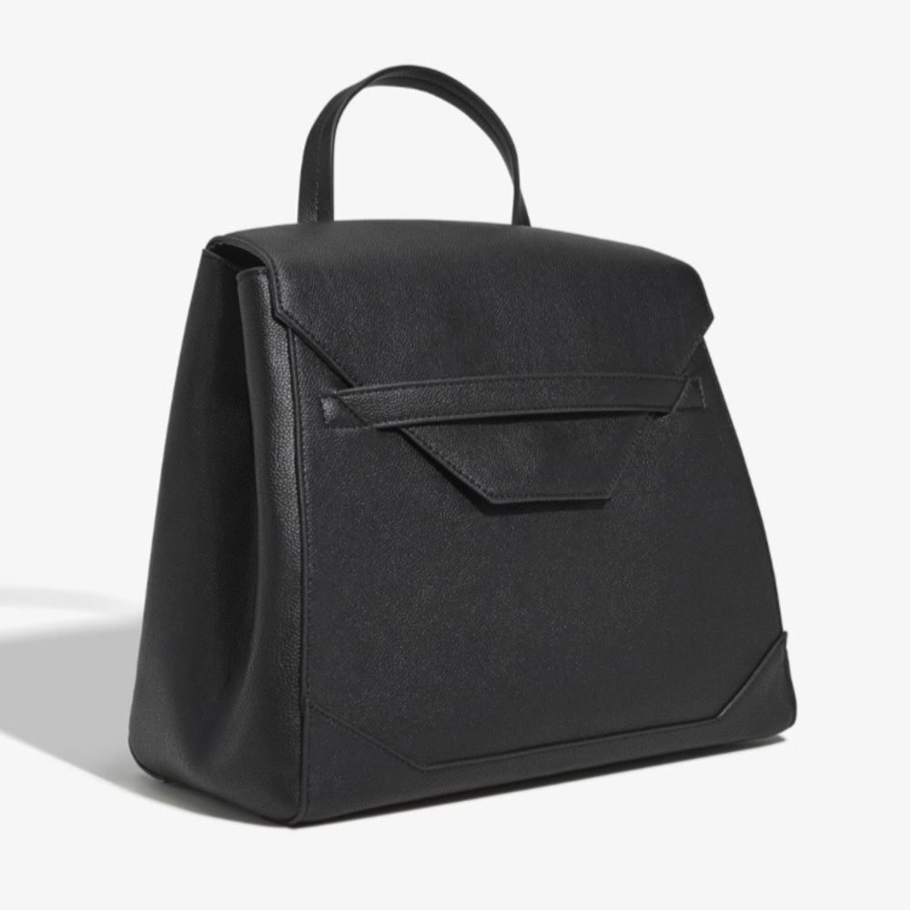 Honest Diaper Bag Black Urban Convertible Tote Backpack Vegan-Leather Gorgeous
